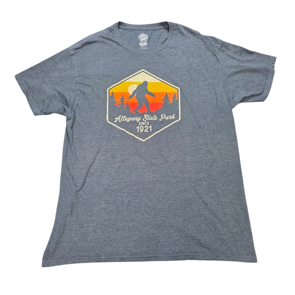 The Duck Company Bigfoot Graphic T-Shirt Men's Size XL Gray Allegany State Park